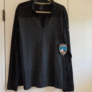 Kuhl Ryzer Half-Zip Pullover in Charcoal and Black
